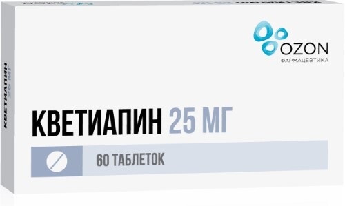 Кветиапин табл.п.п.о. 25мг №60 Озон ООО