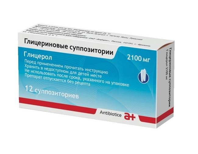 Глицерин супп рект 2,11г №12 Antibiotice C.A.