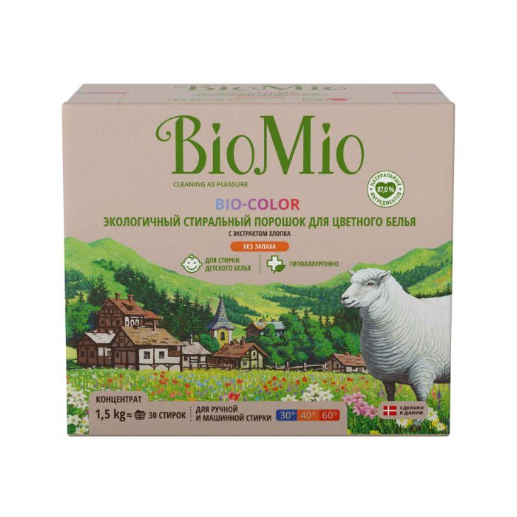 БиоМио (BioMio) Bio-Color Экологичный стиральный порошок-концентрат для цветного