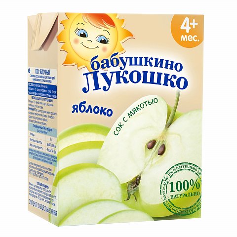 Бабушкино Лукошко сок д/детей 200мл с 4 мес яблоко с мякотью ТД Слащева