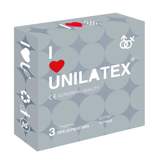 Презервативы Unilatex Dotted 3 шт.