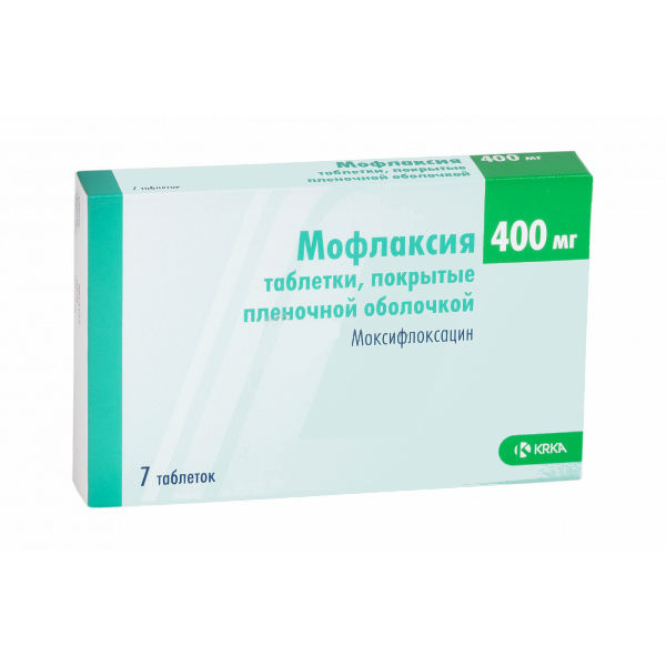 Мофлаксия табл. п.п.о. 400мг №7