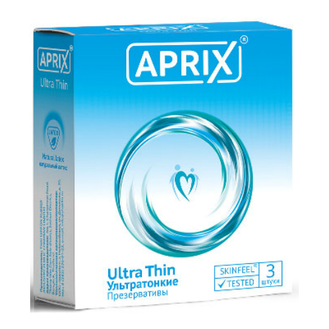 Презервативы Aprix Ultra Thin ультратонкие 3 шт. Тай Ниппон Раббер Индастри Ко