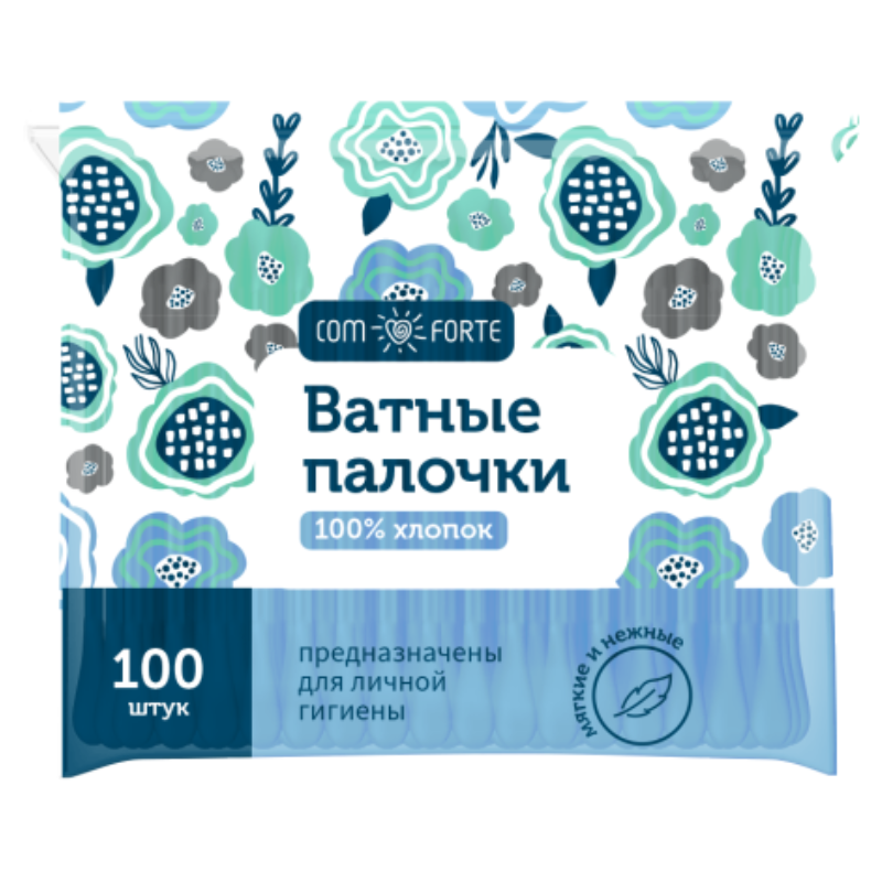 Комфорте (ComForte) Ватные палочки №100 п/э