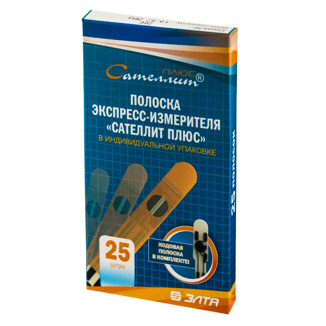 Сателлит Плюс Тест-полоски д/глюкометра №25