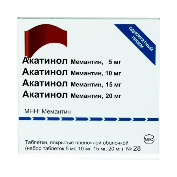 Акатинол Мемантин набор табл. п.п.о. №28 5мг+10мг+15мг+20мг