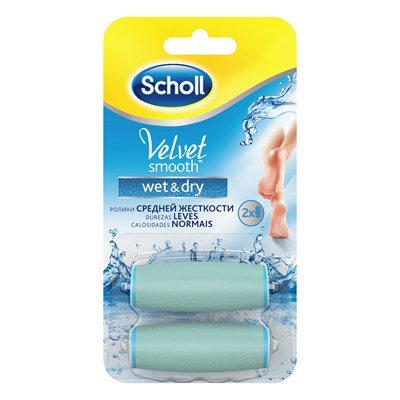 Насадки Шолль (Scholl) Velvet Smooth Wet&Dry сменные для электр. роликовой пилки 2 шт. Рекитт Бенкиз