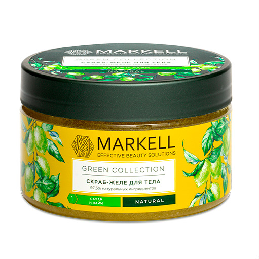 Маркелл (Markell) Green Collection Скраб-желе для тела Сахар и Лайм 250 мл