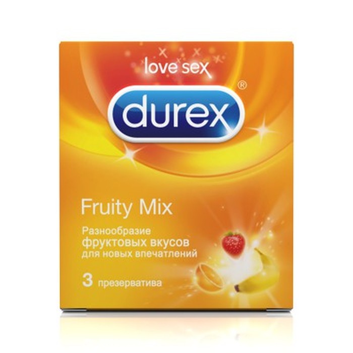 Дюрекс (Durex) Fruity Mix презервативы №3 ароматизированные