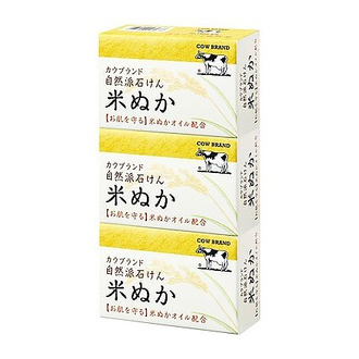 Кау (Cow) Мыло натуральное увлажняющее с маслом рисовых отрубей 3 шт.х100 г Кау Бранд