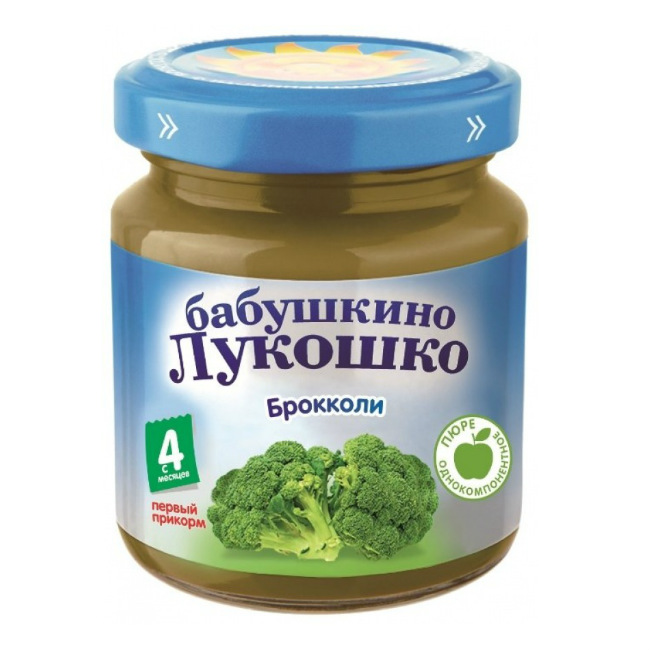 ПЮРЕ БАБУШКИНО ЛУКОШКО БРОККОЛИ С 4 МЕС. 100Г БАБУШКИНО ЛУКОШКО ТД Слащева