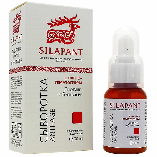 Силапант Анти-Эйдж сыворотка д/лица 30мл пантогематоген лифтинг-отбелив