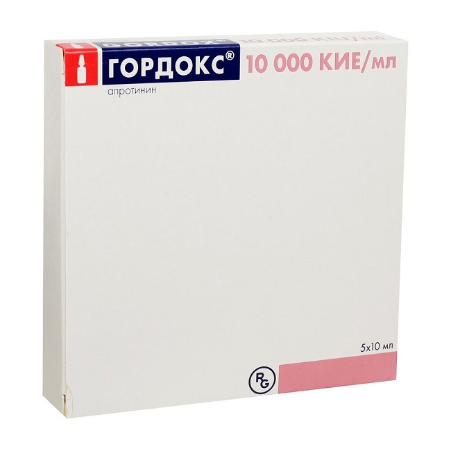 Гордокс р-р д/в/в введ 10тыс КИЕ/мл 10мл №5 Gedeon Richter Plc