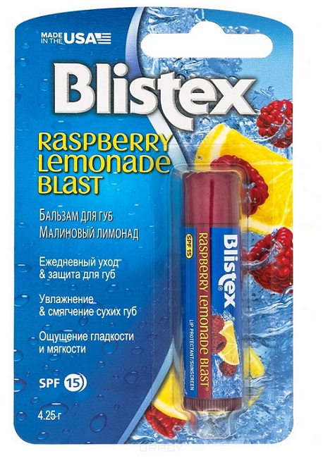 Блистекс (Blistex) Raspberry Lemonade Blast бальзам д/губ 4.25г малиновый лимонад