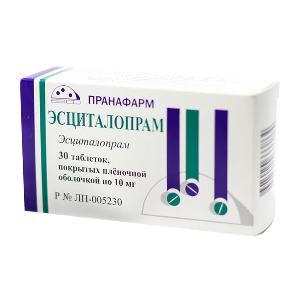 Эсциталопрам табл.п.п.о. 10мг №30 Пранафарм ООО
