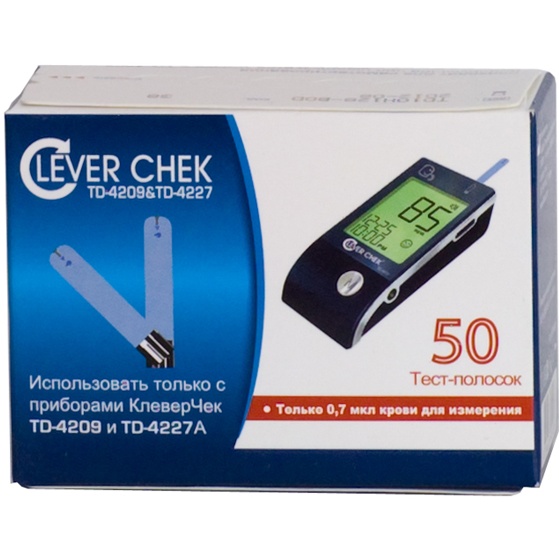 Тест-полоски КлеверЧек TD-4227/TD-4209 №50 Taiho Pharmaceutical Co.Ltd