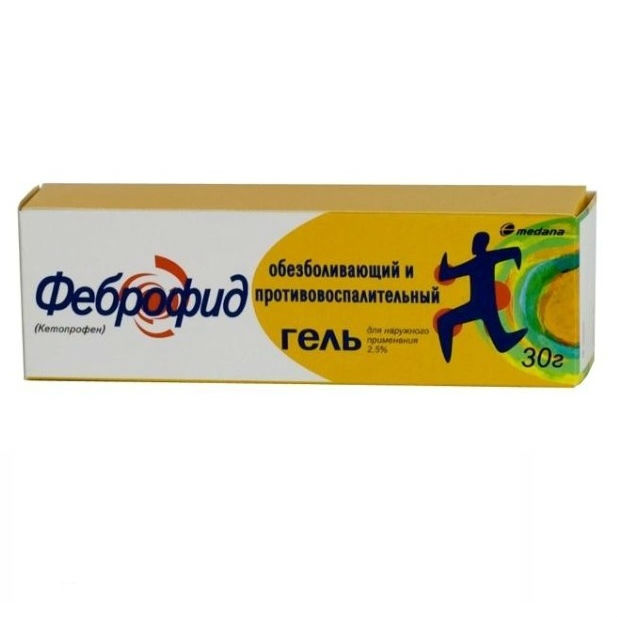 Феброфид гель д/наружн. прим. 2,5% 30г