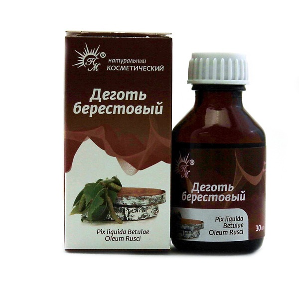 Деготь берестовый косметический 30мл Натуральные масла