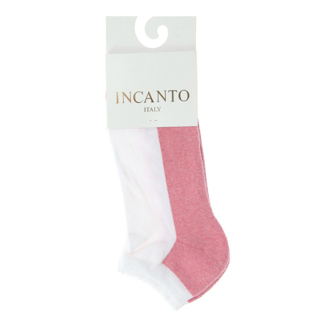 Носки Инканто (Incanto) женские Cot IBD731004 bianco/salmone M 3 р.39-40 Италком