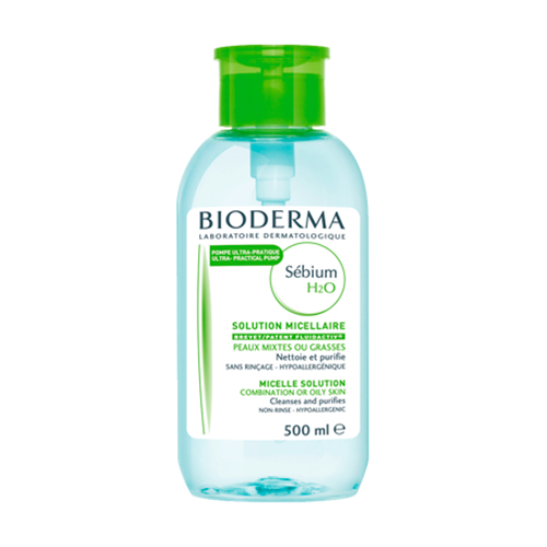 Биодерма (Bioderma) Себиум H2O/Sebium H2O Мицеллярная вода очищающая флакон-помпа 500 мл Биодерма