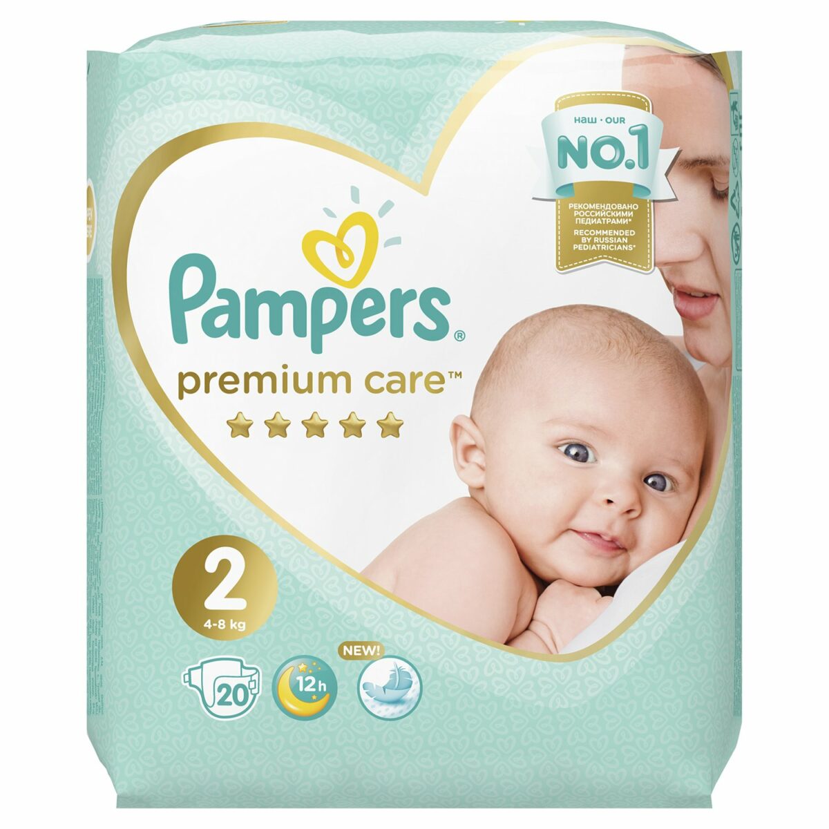 Памперс (Pampers) Premium Care подгузники д/детей 4-8кг р.2 №20