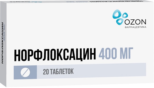 Норфлоксацин табл.п.п.о. 400мг №20 Озон ООО