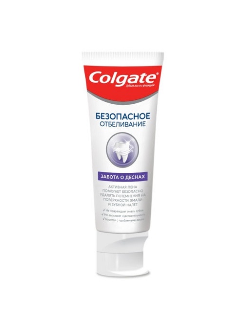 Колгейт (Colgate) Безопасное Отбеливание з/паста 75мл забота о деснах