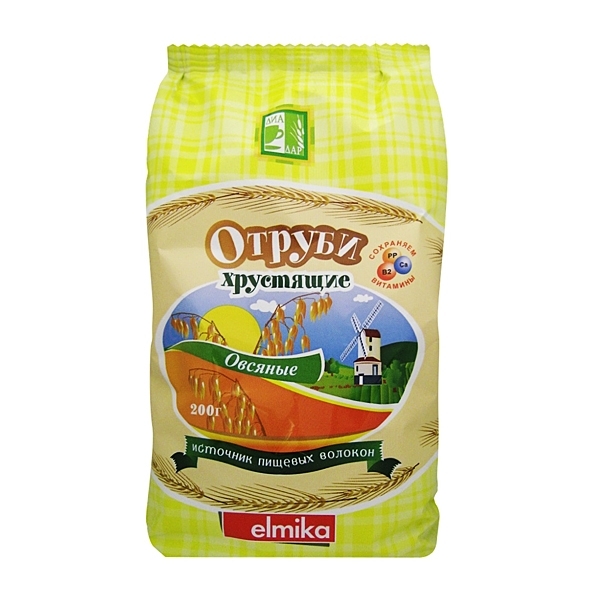 Отруби хрустящие овсяные, 200 г ДиаДар