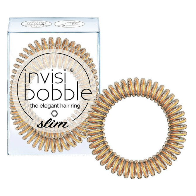 Инвизибабл (Invisibobble) Резинка для волос Slim Bronze Me Pretty 3 шт.