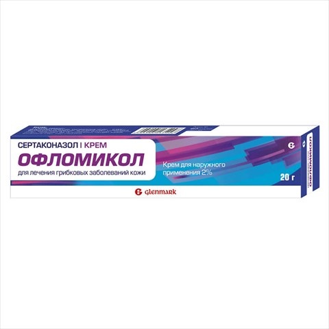 Офломикол крем д/наружн. прим. 2% 20г