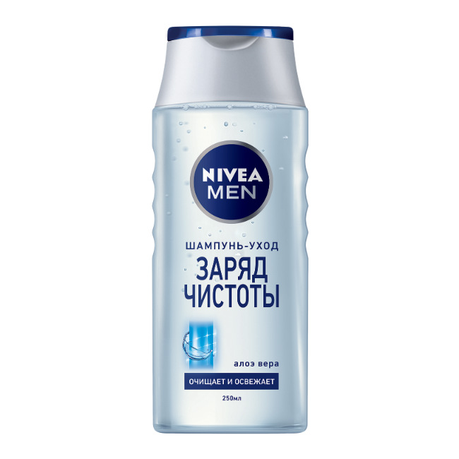 Нивея (Nivea) Men Шампунь-уход Заряд чистоты 250 мл Байерсдорф