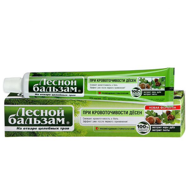 Лесной Бальзам Зубная паста экстракт коры дуба, пихты 50мл