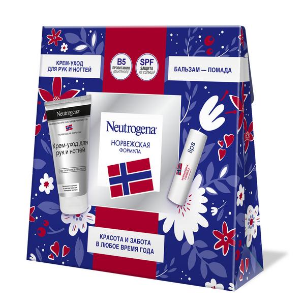 Нитроджина (Neutrogena) Набор крем д/рук без запаха 50 мл+бальзам-помада 4,8г