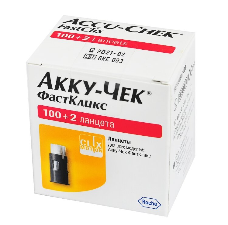 Акку Чек (Accu-Chek) Фасткликс Ланцеты №102 д/устройства