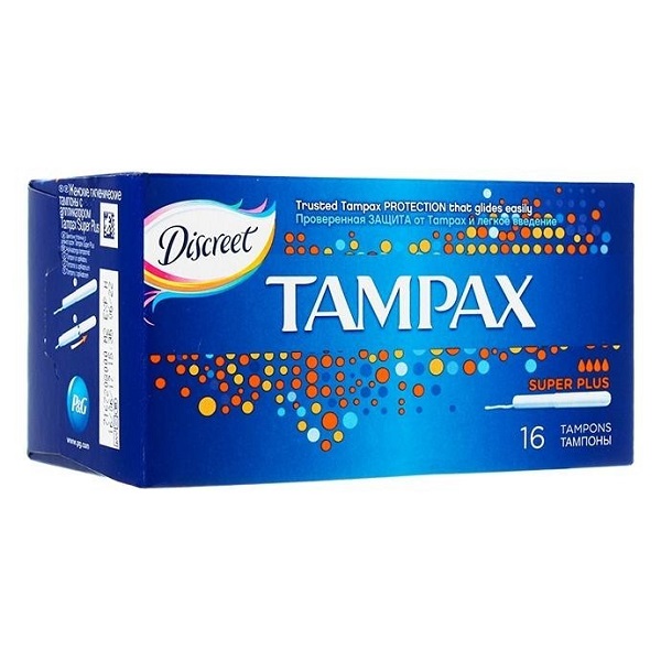 Тампакс (Tampax) Super Plus тампоны №16 с аппликатором