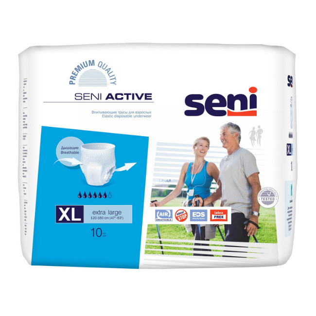 Сени (Seni) Active подгузники-трусы р.XL №10