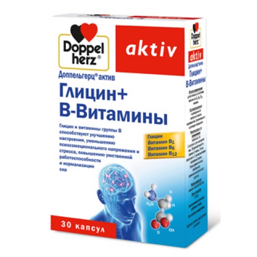 Доппельгерц (Doppelherz) Activ Глицин+ Витамины B капс. №30