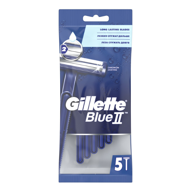 Жиллет (Gillette) Станок Blue II станки одноразовые 5шт Проктер энд Гэмбл