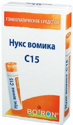 Нукс Вомика гранулы гомеопатические C15 4г