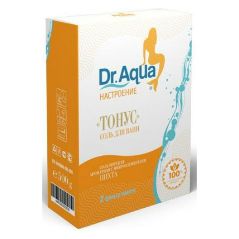 Соль для ванн DR AQUA морская 500г пихта