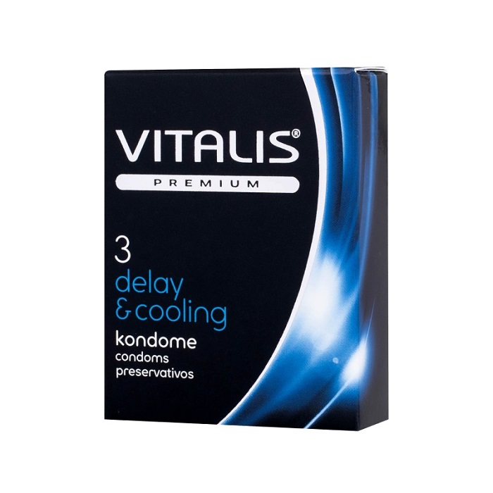 ПРЕЗЕРВАТИВЫ VITALIS PREMIUM DELAY & COOLING С ОХЛАЖДАЮЩИМ ЭФФЕКТОМ 3 ШТ. R&S Consumer Goods G