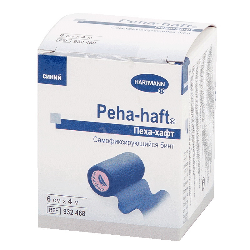 Peha-haft (Пеха-хафт) 1шт. фикс. бинт эласт. самофикс. 6смх4м (син) 932468