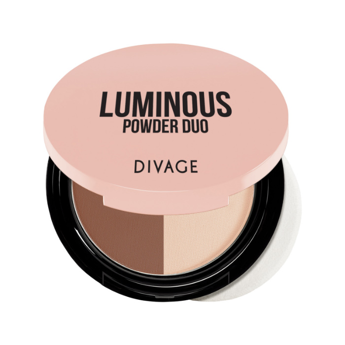 ДИВАЖ (DIVAGE) LUMINOUS POWDER DUO ПУДРА КОМПАКТНАЯ ДВУХЦВЕТНАЯ ТОН 02 Диваж