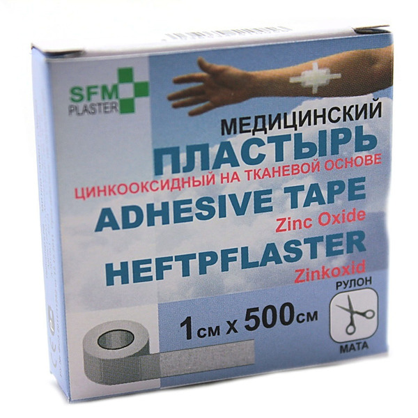 ЛЕЙКОПЛАСТЫРЬ SFM-PLASTER МЕДИЦ ФИКСИР ТКАНЕВ 1X500СМ