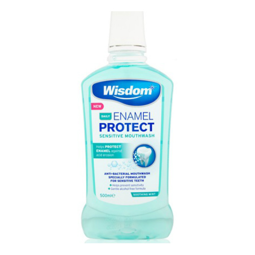 Висдом (Wisdom) Enamel Protect Sensitive Mouthwash Ополаскиватель для чувствительных зубов 500 мл