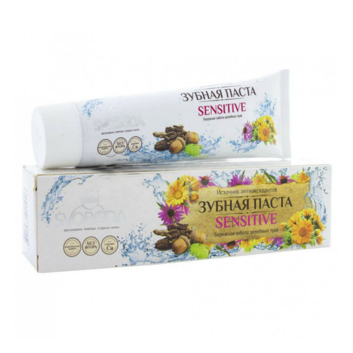 СВОБОДА (SVOBODA) ЗУБНАЯ ПАСТА SENSITIVE 124Г Свобода ОАО