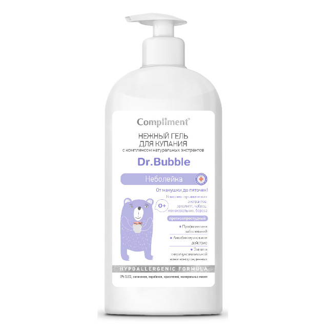 Комплимент (Compliment) Dr. Bubble нежный гель для купания Неболейка 400 мл Тимекс