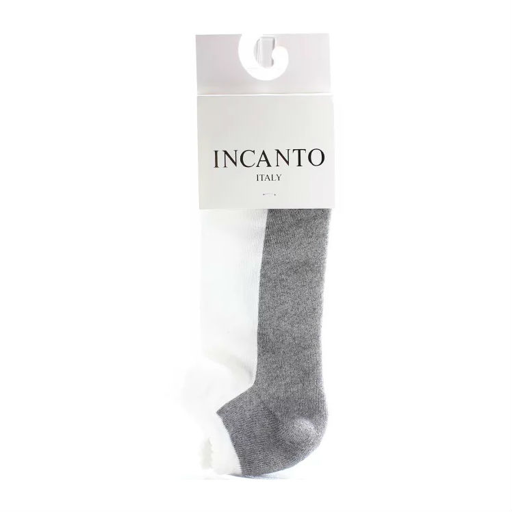 Носки Инканто (Incanto) женские Cot IBD731004 bianco/grigio M 3 р.39-40 Италком