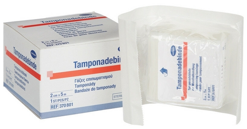 Тампонадебинден Хартманн  стер.1 шт Тампонадный бинт  2смХ5м 3708019