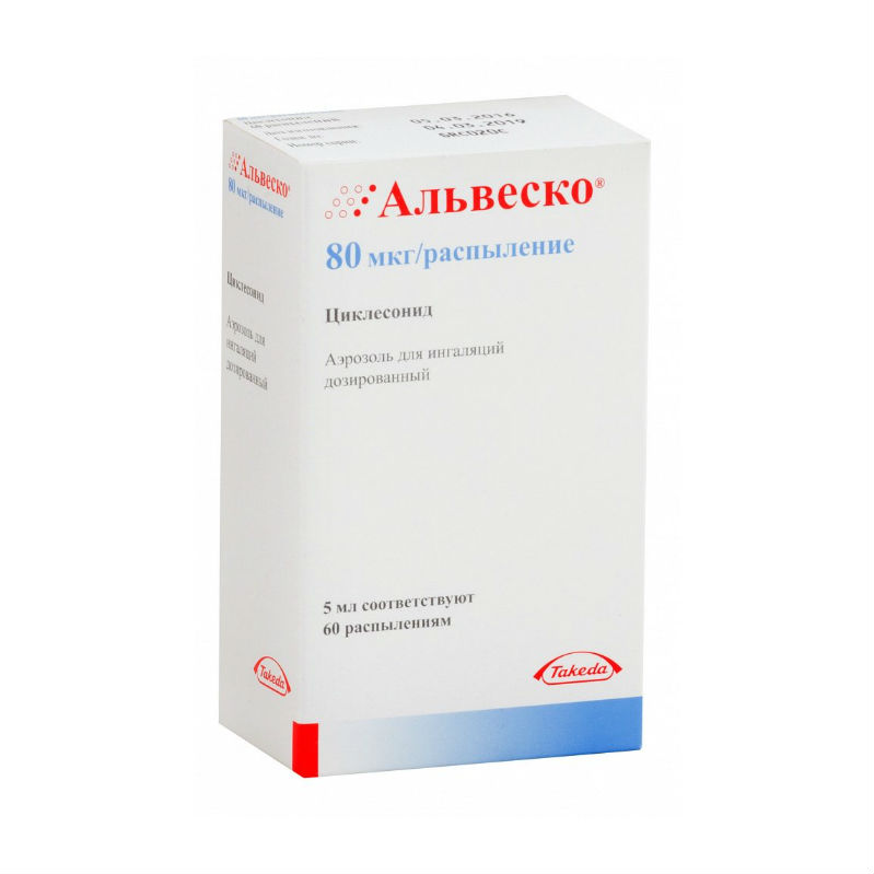 Альвеско аэроз д/инг доз 80мкг/распыл 60ДОЗ 5мл